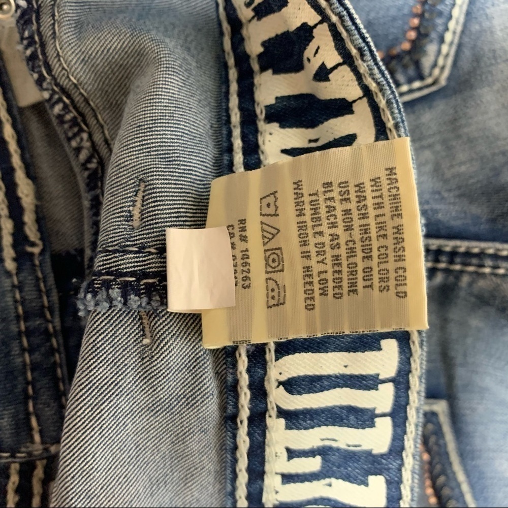 VTG Hydraulic blue jean shorts with jeweled pockets size 5/6 - Picture 9 of 12